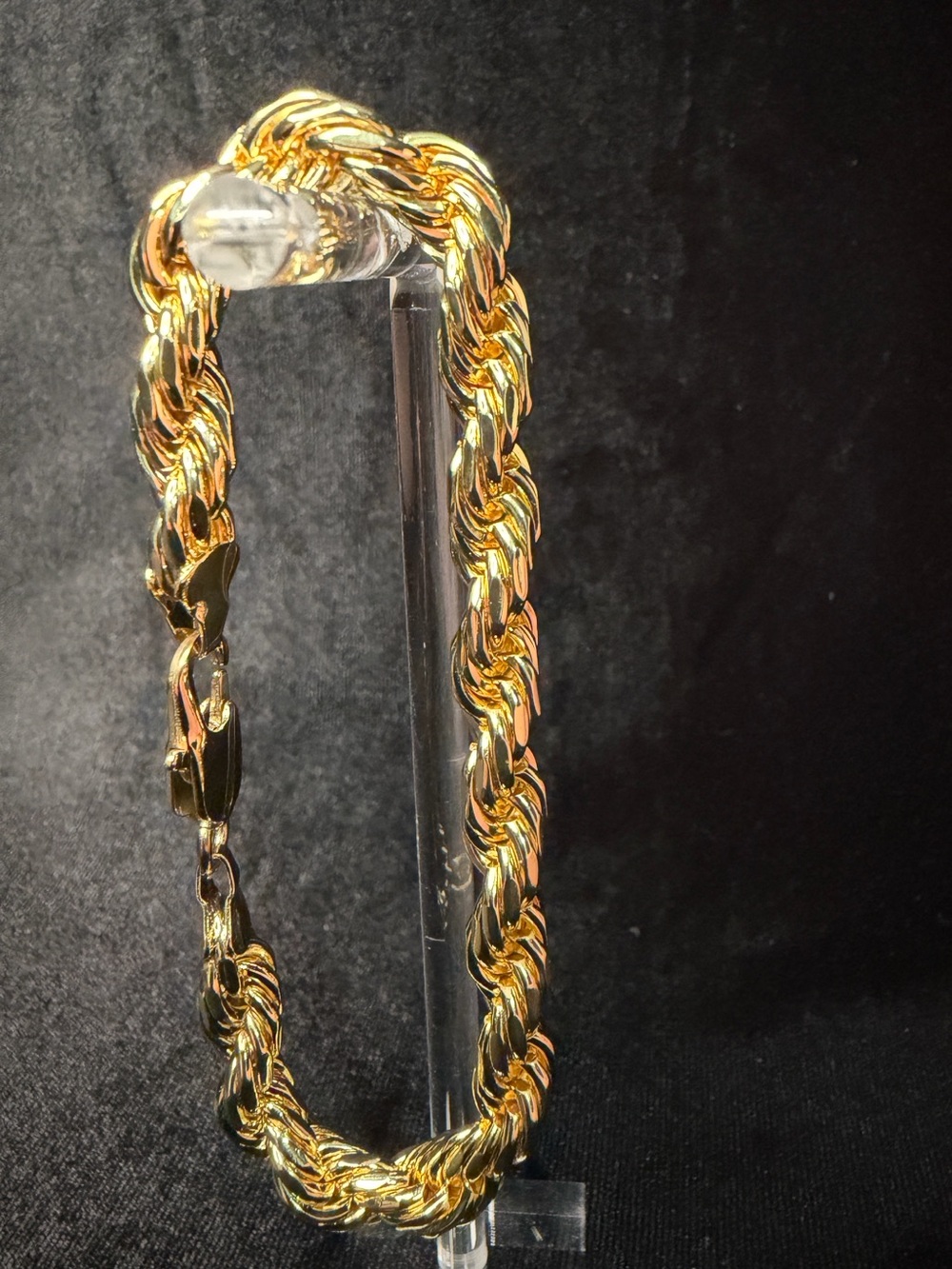 Rope 8.5in 7.3MM 14K Stamped Premium Finish Chain Brand New. Heavy Piece
